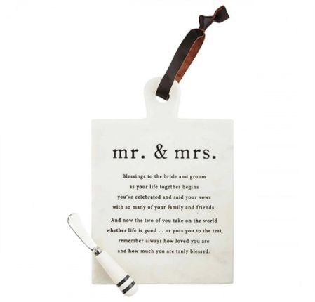 Mr. and Mrs. Marble Bar Board Set