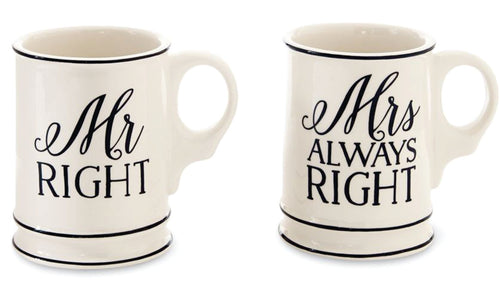 Mr. And Mrs. Right Mugs