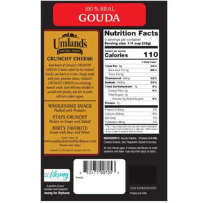 Umland's Crunchy Cheese - Gouda - 1.9 oz Re-Sealable Bag (3 Servings)