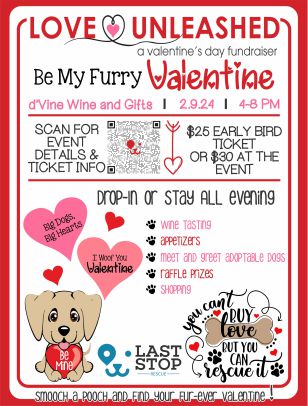 Last Stop Rescue Valentine Fundraiser, Friday, February 9, 2024 4pm to 8pm