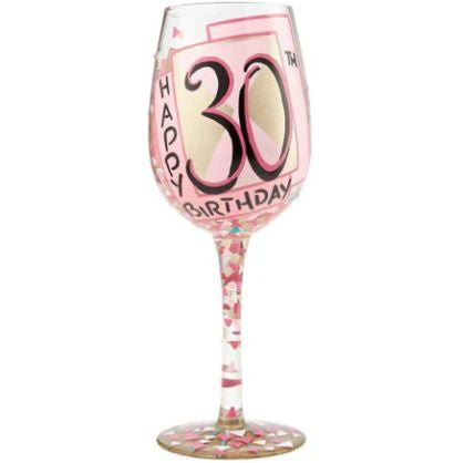Lolita Happy 30th Birthday Hand Painted Stemless Wine Glass – d'Vine Wine  And Gifts