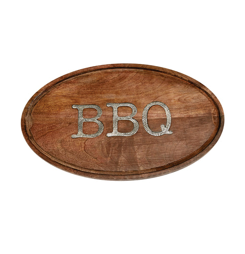 Oval Wood BBQ Serving Tray