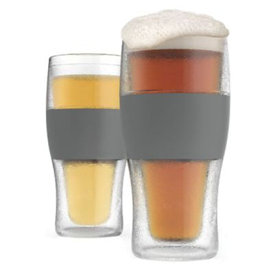 Freeze Beer Glasses - Set Of Two - Grey