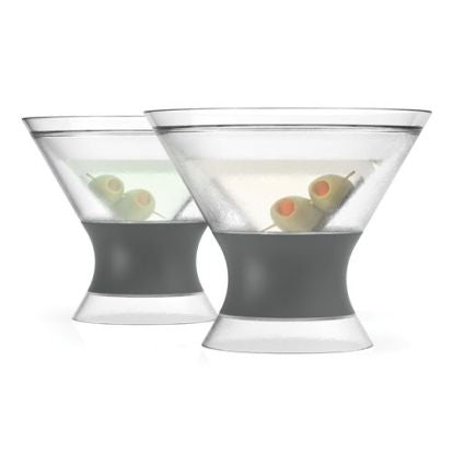 Freeze Martini Glasses - Set Of Two - Grey