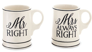 Mr. And Mrs. Right Mugs