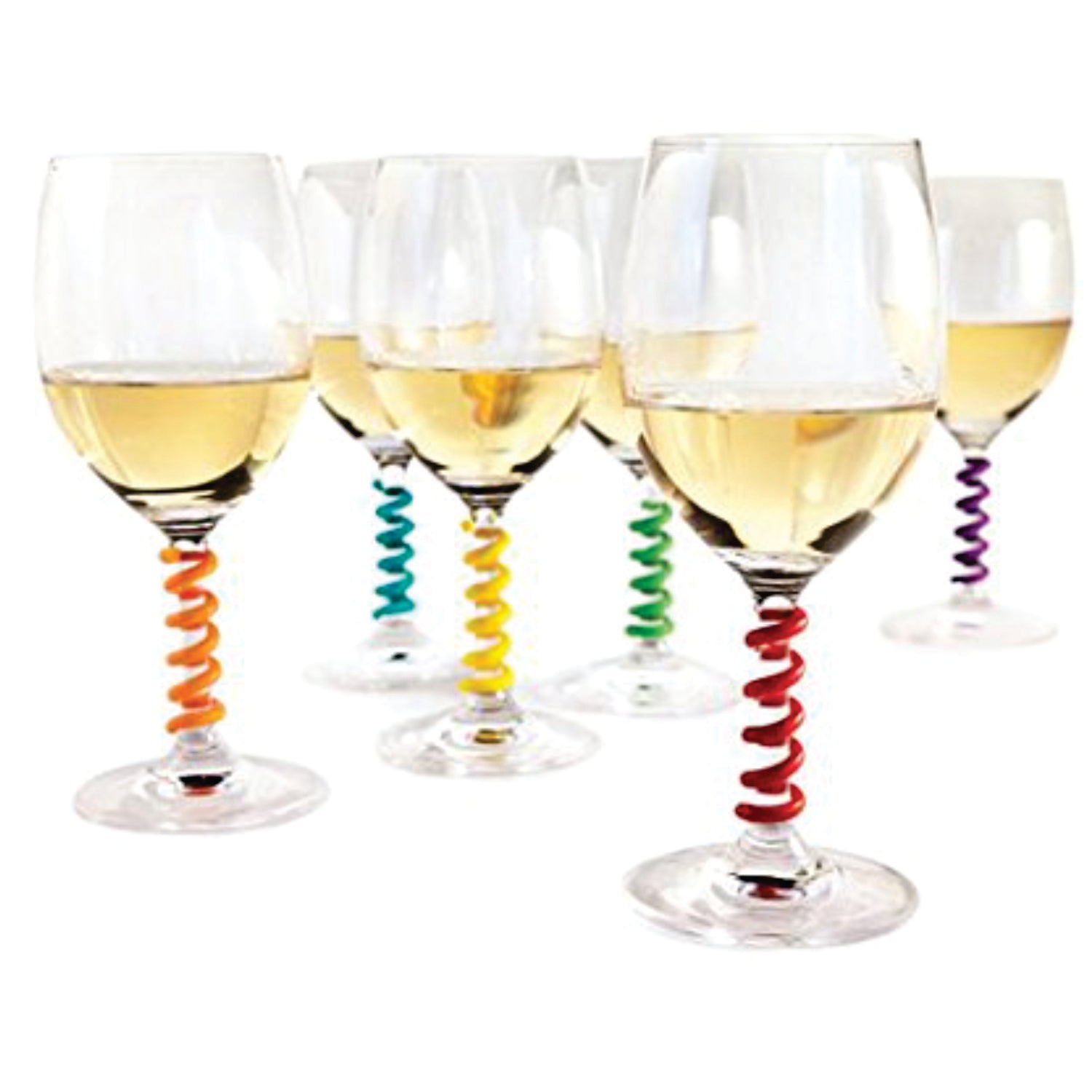 Swirl glass wine charms - D.Vino